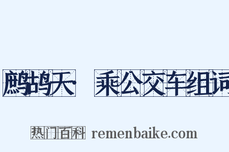 鹧鸪天·乘公交车组词是什么意思的图片